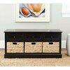 Safavieh Bud 3 Drawer Storage Unit - Distressed Black AMH5701B